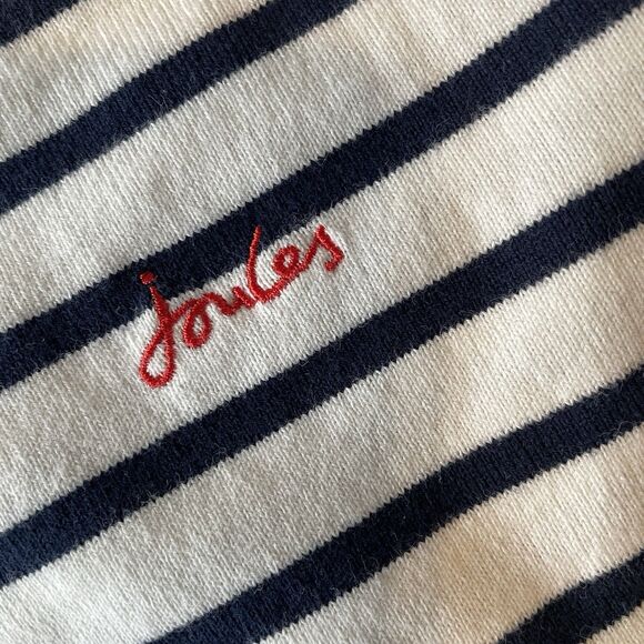 JOULES Harbour Notch Neck Blue & White Nautical Stripe Long Sleeve Top Size US 6 - Picture 7 of 9
